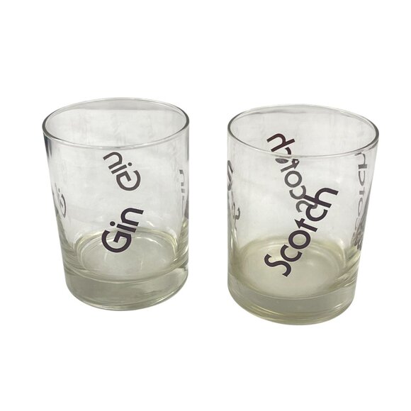 Vintage Gin & Scotch Glasses Set Of 2 - Picture 10 of 10
